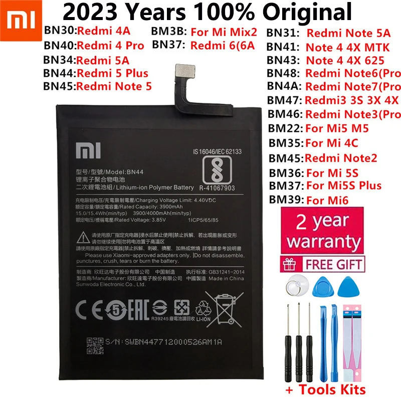 Оригинальный аккумулятор для телефона Xiaomi Mi Mix Redmi Note 2 2S 3 3S 3X 4 4X 4A 4S 4C 5 5A Mi5 5S 6 6A 7 9 MI9 Pro Plus SE
Оригинальный аккумулятор для телефона Xiaomi Mi Mix Redmi Note 2 2S 3 3S 3X 4 4X 4A 4S 4C 5 5A Mi5 5S 6 6A 7 9 MI9 Pro Plus SE