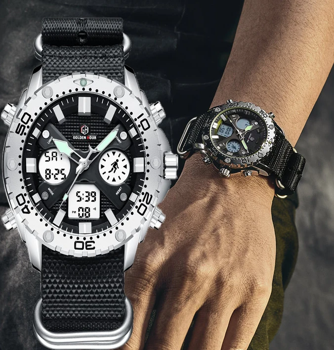 Luxury High Quality Men's Multi-function Dual Movement Men's Sports Hand Business Sports Party Watch Silverwatch
Luxury High Quality Men's Multi-function Dual Movement Men's Sports Hand Business Sports Party Watch Silverwatch