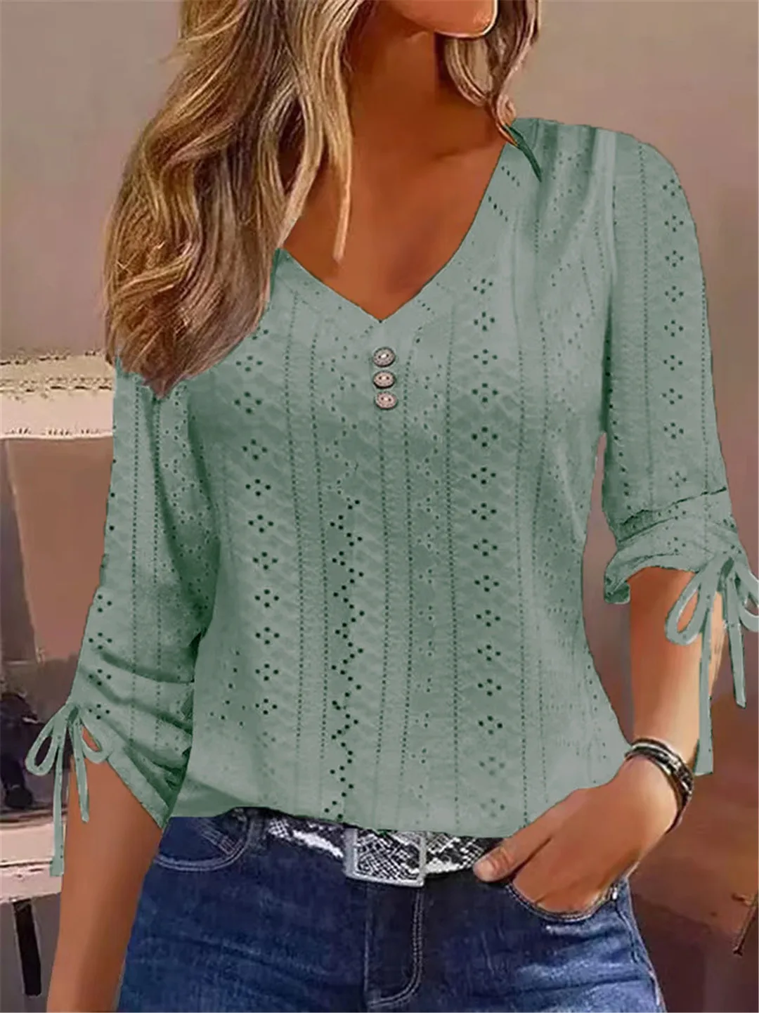 2023 Women Hollow Solid T-Shirts Spring Autumn V-Neck Buttoned Plain Casual Daily Long Sleeve Tops Tee Lady T-shirt Y2K Clothes
2023 Women Hollow Solid T-Shirts Spring Autumn V-Neck Buttoned Plain Casual Daily Long Sleeve Tops Tee Lady T-shirt Y2K Clothes