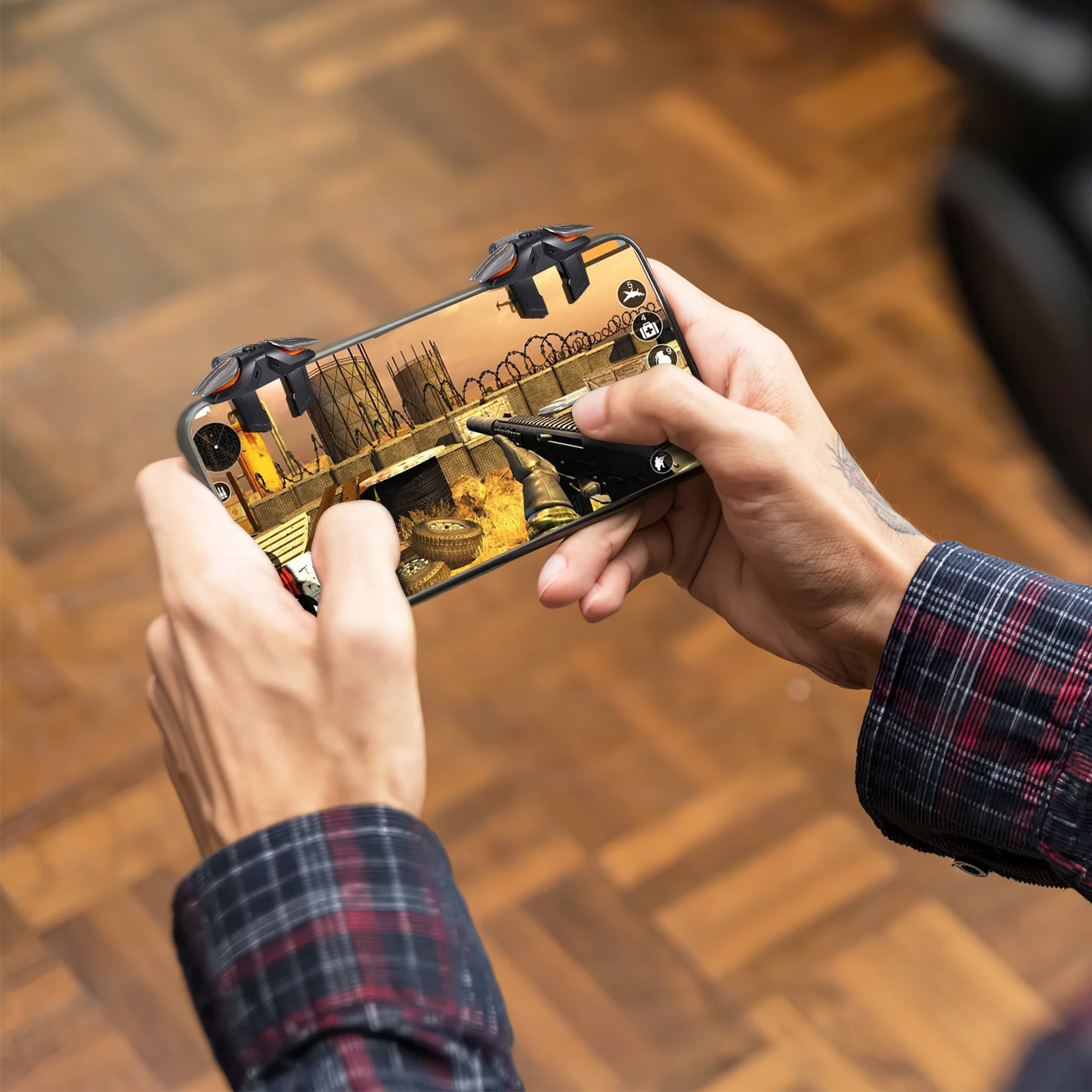 3 Sets Mobile Game Triggers with Mobile Game Controllers Sensitive Controllers with Charging Cable
3 Sets Mobile Game Triggers with Mobile Game Controllers Sensitive Controllers with Charging Cable