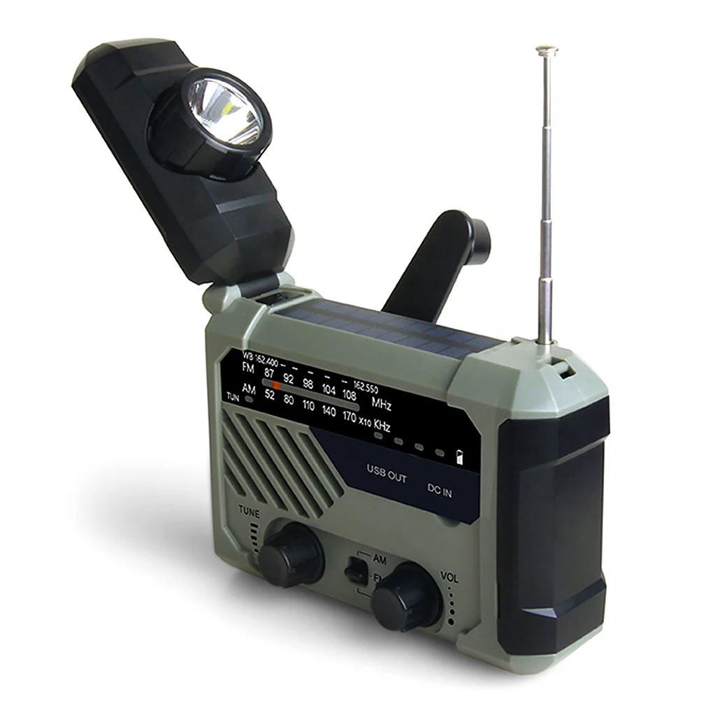 Emergency Radio Bright Flashlight Hand Crank Audio Equipment Solar Charging Electronics Accessories for Outdoor Camping
Emergency Radio Bright Flashlight Hand Crank Audio Equipment Solar Charging Electronics Accessories for Outdoor Camping