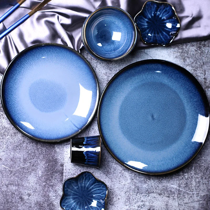 Japanese kiln change dish set commercial hotel restaurant tableware steak plate ceramic plate
Japanese kiln change dish set commercial hotel restaurant tableware steak plate ceramic plate
