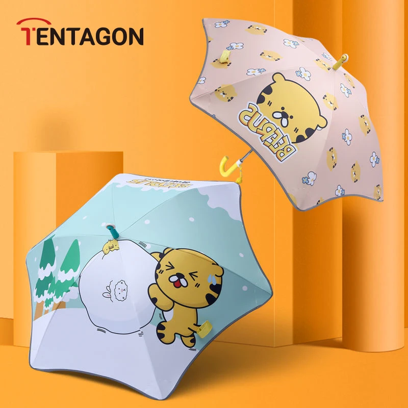 Creative Cartoon Rounded Corner Children Umbrella Manual Long-handle Anti-pinch Safety Parasol With Reflective Strip
Creative Cartoon Rounded Corner Children Umbrella Manual Long-handle Anti-pinch Safety Parasol With Reflective Strip