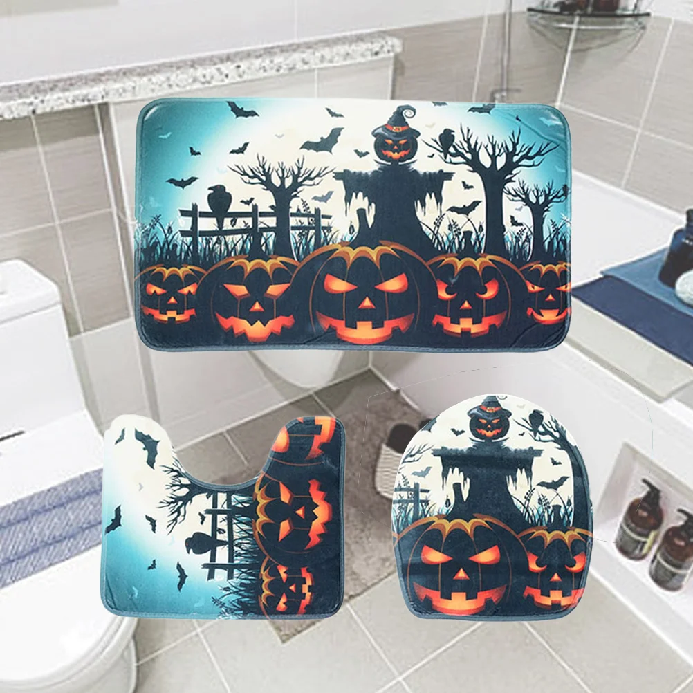 Toilet Rugcover Set Bathroom Decor Pumpkin Flannel Basemat Rugs Contoured Shaped U Holiday Mats Bath Party
Toilet Rugcover Set Bathroom Decor Pumpkin Flannel Basemat Rugs Contoured Shaped U Holiday Mats Bath Party