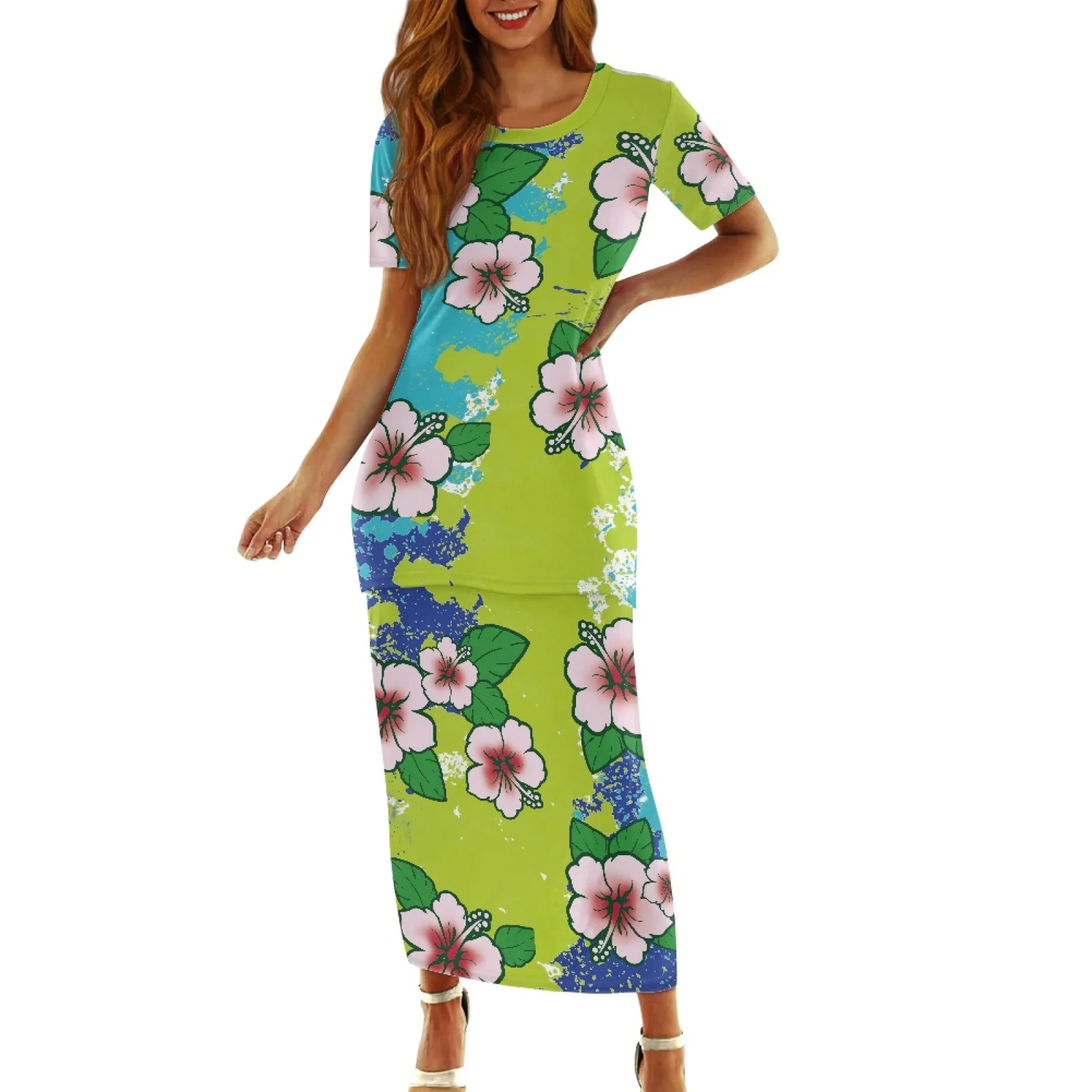 Polynesian Tribal Pohnpei Totem Tattoo Prints New Round-Neck Short Sleeve Fashion Ladies Casual Women Long Dresses Beach Dress
Polynesian Tribal Pohnpei Totem Tattoo Prints New Round-Neck Short Sleeve Fashion Ladies Casual Women Long Dresses Beach Dress