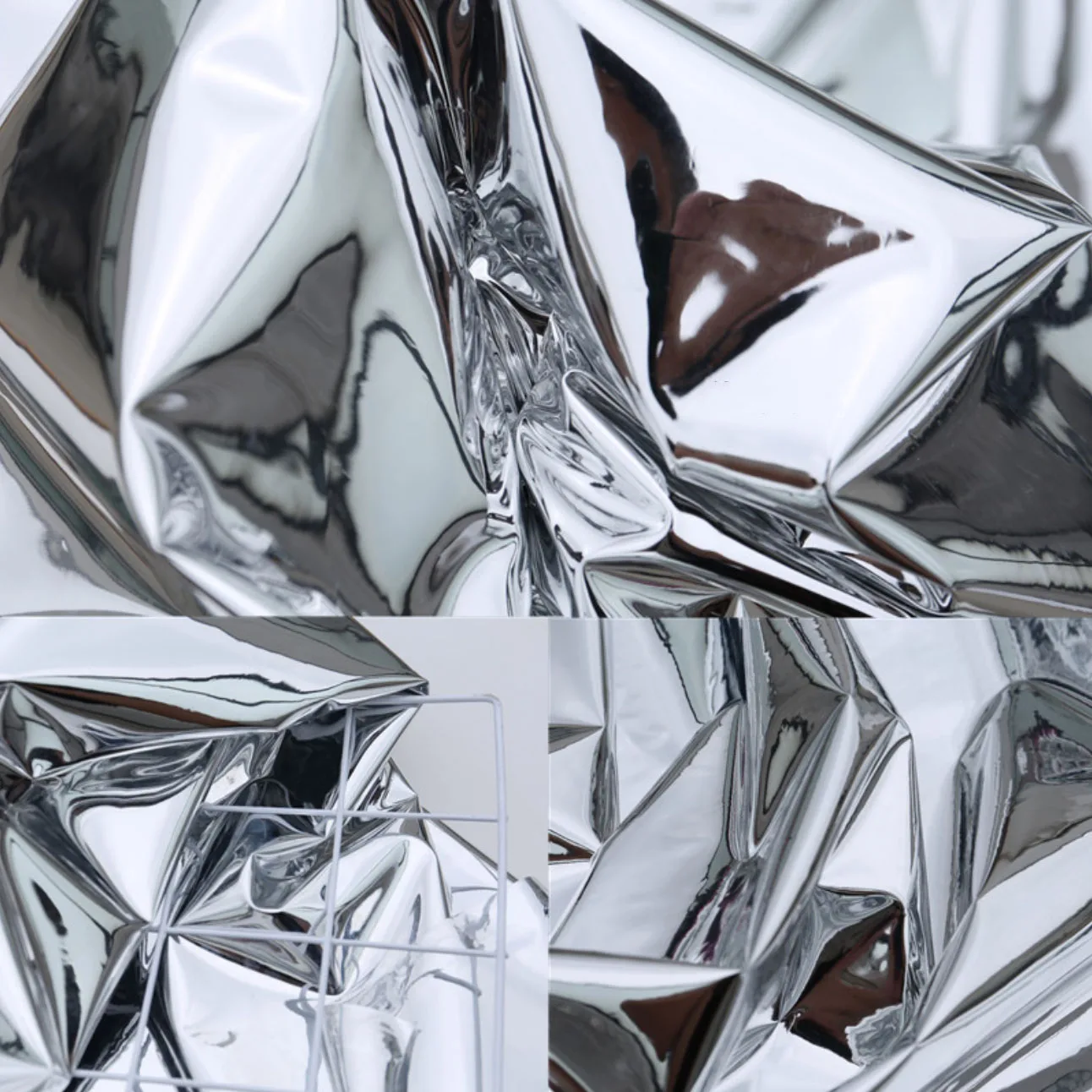 137x50cm Silver Reflective Mirror Cloth Waterproof DIY Clothes Creative Garment Double-sided Silver Mirror TPU Fabric
137x50cm Silver Reflective Mirror Cloth Waterproof DIY Clothes Creative Garment Double-sided Silver Mirror TPU Fabric