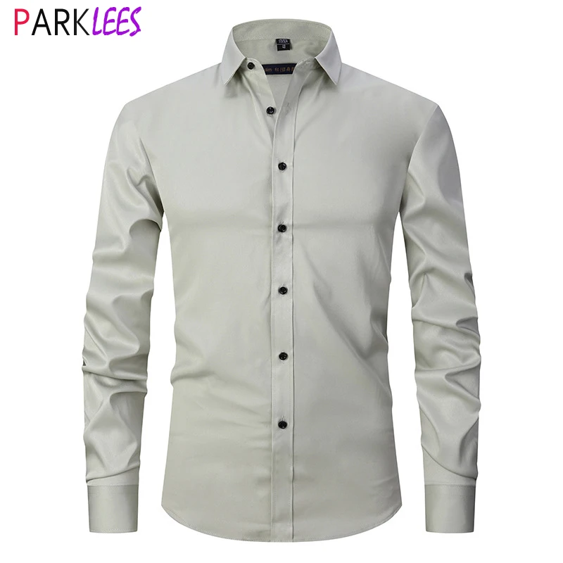 Gray Stretch Business Formal Shirt Men 2023 Brand New Slim Fit Long Sleeve Mens Dress Shirts Easy Care Wrinkle-Free Chemise 8XL
Gray Stretch Business Formal Shirt Men 2023 Brand New Slim Fit Long Sleeve Mens Dress Shirts Easy Care Wrinkle-Free Chemise 8XL