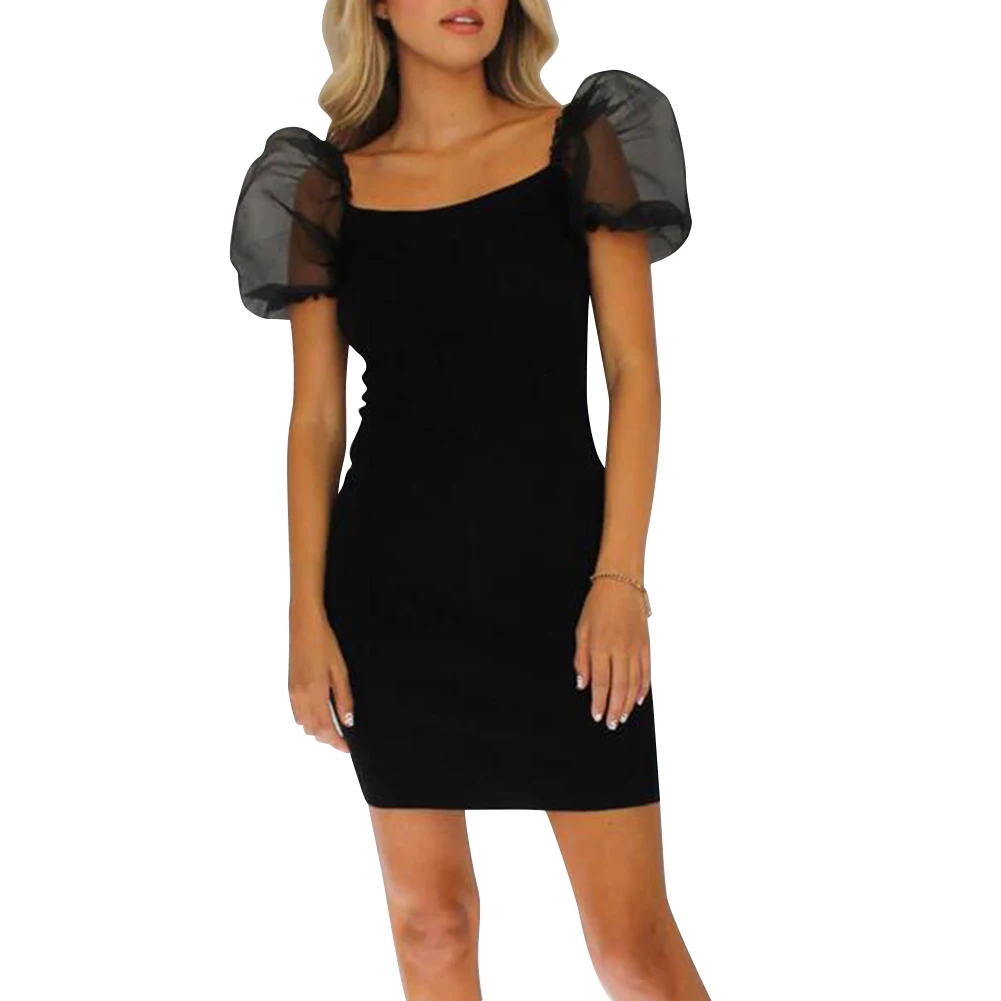 Summer Street Fashion Puff Sleeves Short Dress Flexible Fabric Safe and Comfortable Women Solid Hip-wrapped Dress
Summer Street Fashion Puff Sleeves Short Dress Flexible Fabric Safe and Comfortable Women Solid Hip-wrapped Dress