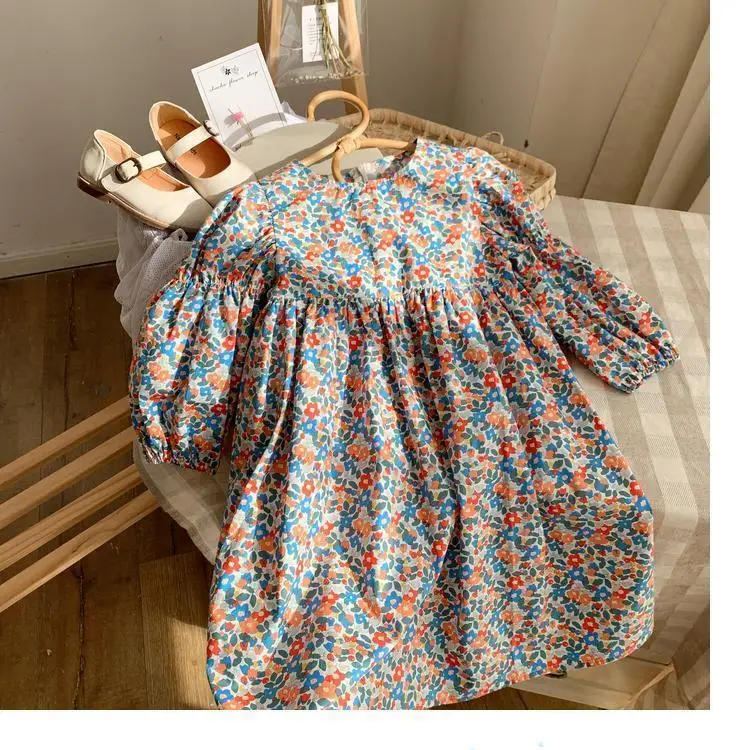 Girls' Dress New Pure Cotton Children's Fashionable Long Sleeve Fragmented Princess Dress
Girls' Dress New Pure Cotton Children's Fashionable Long Sleeve Fragmented Princess Dress