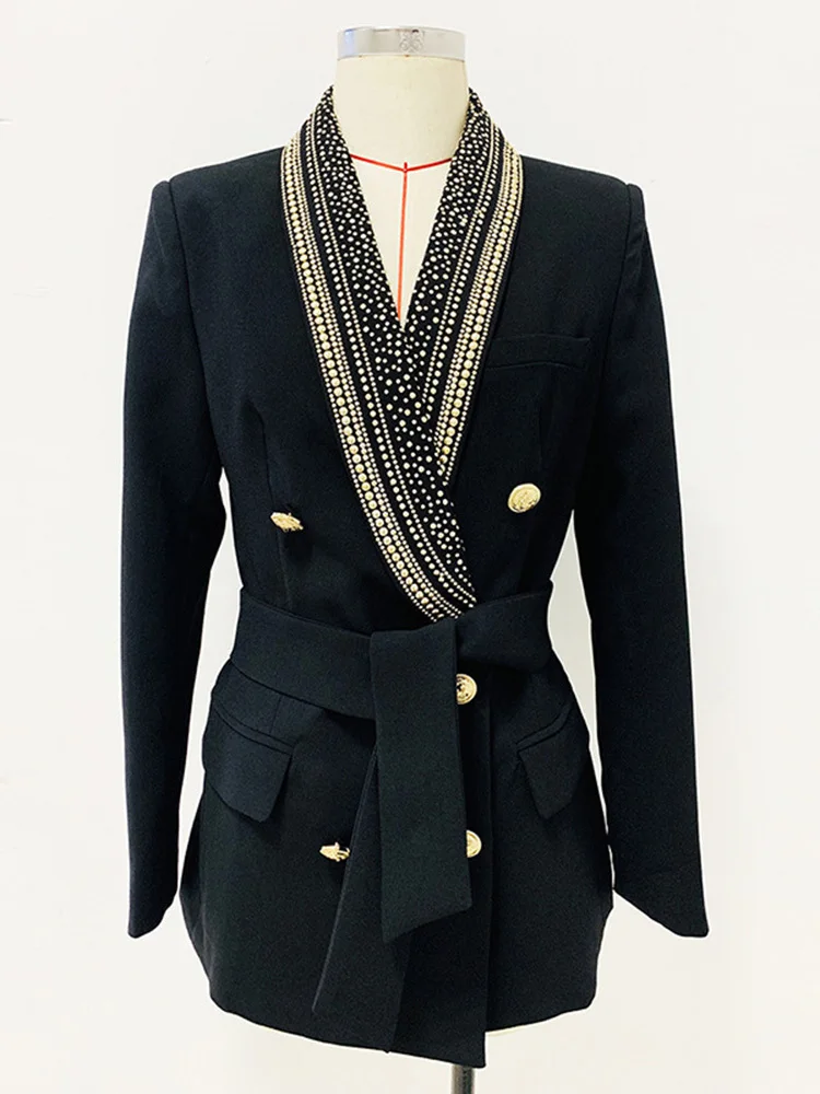 Pearl Blazer For Women Long Sleeves Beading Double Breasted Coat 2022 Autumn Fashion New Stitching Chic Blazers G271 
Pearl Blazer For Women Long Sleeves Beading Double Breasted Coat 2022 Autumn Fashion New Stitching Chic Blazers G271