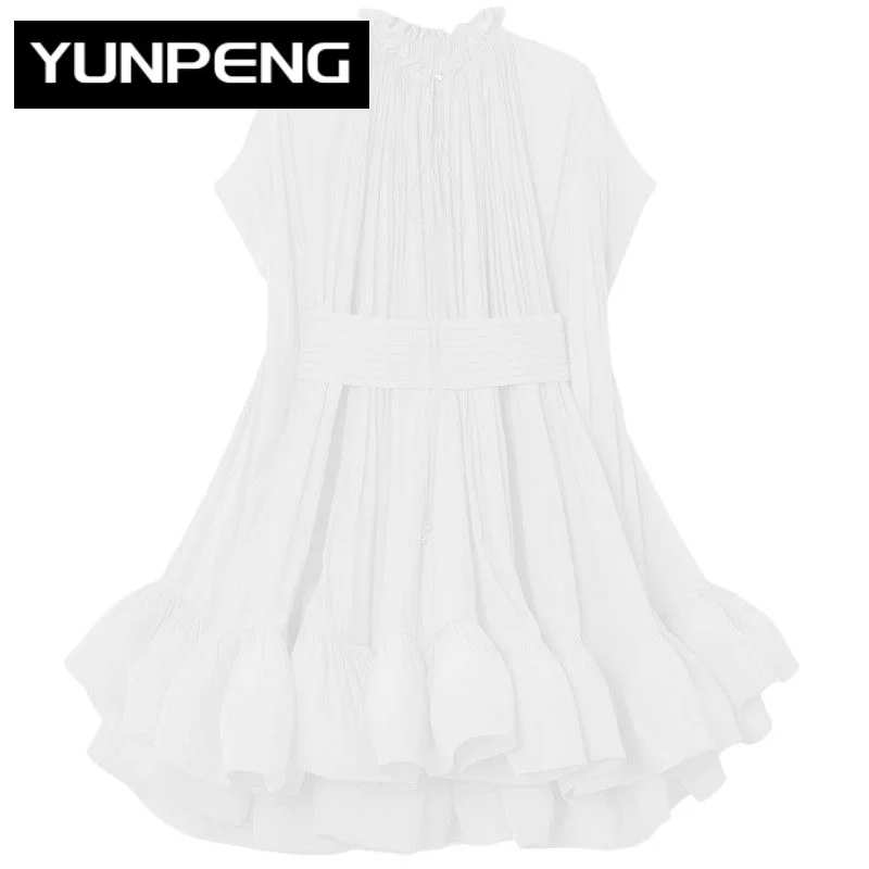 Asymmetrical Solid Mini dress Round Neck Short Sleeve High Waist Spliced Plieasted A Line Summer Dresses For Women 2023 Runway
Asymmetrical Solid Mini dress Round Neck Short Sleeve High Waist Spliced Plieasted A Line Summer Dresses For Women 2023 Runway