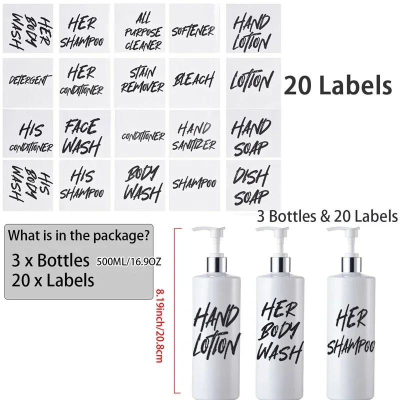 Дозаторы мыла WHISM 500 мл, пластик, набор из 3 штук 
Дозаторы мыла WHISM 500 мл, пластик, набор из 3 штук