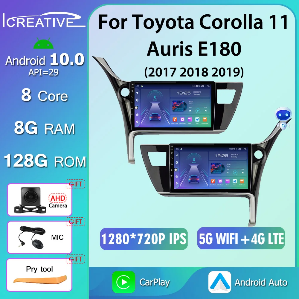 Icreative 8G 128G стерео Android 10 для Toyota Corolla 11 Auris E180 2017 2018 2019 CarRadio Мультимедиа GPS Navi Carplay HU 2din
Icreative 8G 128G стерео Android 10 для Toyota Corolla 11 Auris E180 2017 2018 2019 CarRadio Мультимедиа GPS Navi Carplay HU 2din
