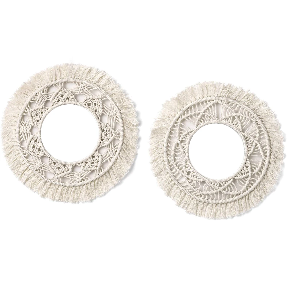 Macrame Wall Mirror Boho Fringe Round Mirrors Art Home Room Decor For Apartment Living Room Bedroom Baby Christmas Decoration
Macrame Wall Mirror Boho Fringe Round Mirrors Art Home Room Decor For Apartment Living Room Bedroom Baby Christmas Decoration