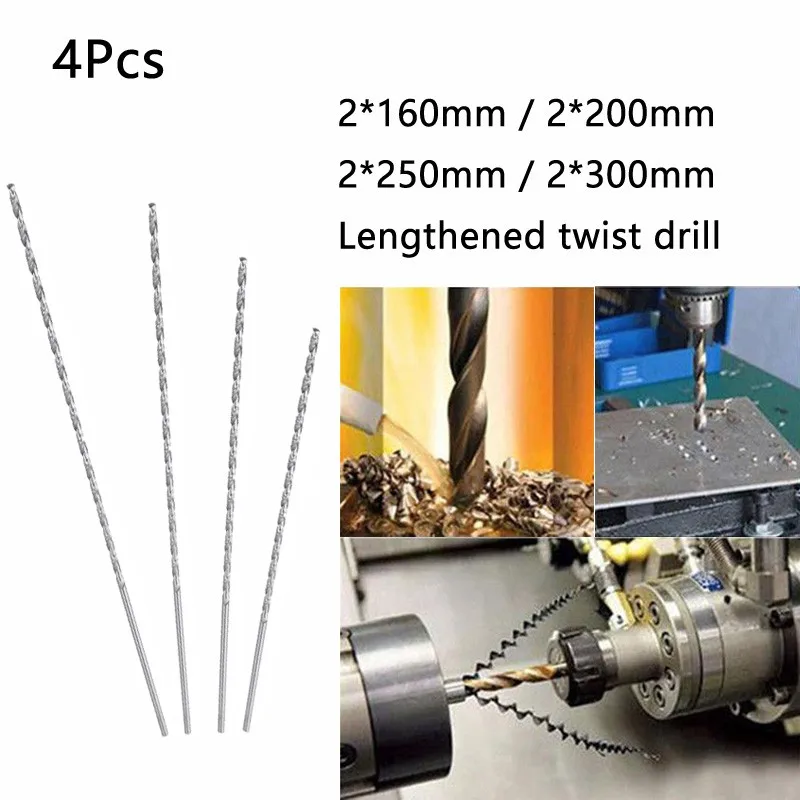 Tool 4pcs Drill Bits Straight Shank 160/200/250/300mm Aluminum Copper Extra Long For Stainless Steel Wood HSS PVC
Tool 4pcs Drill Bits Straight Shank 160/200/250/300mm Aluminum Copper Extra Long For Stainless Steel Wood HSS PVC