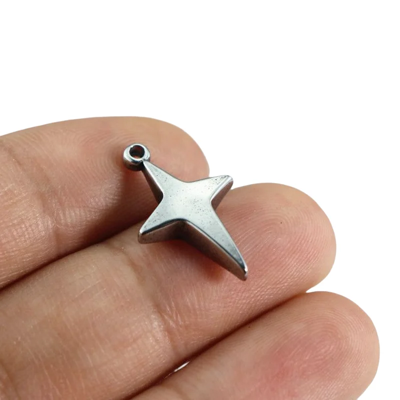 WZNB 4Pcs 13x21mm Stainless Steel Charms Stars Pendants For DIY Jewelry Findings Making Earrings Necklaces Supplies Accessories
WZNB 4Pcs 13x21mm Stainless Steel Charms Stars Pendants For DIY Jewelry Findings Making Earrings Necklaces Supplies Accessories