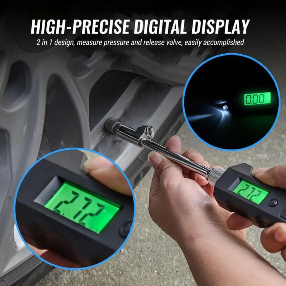 Tire Pressure Gauge LCD Display Easy Operation 230PSI Ergonomic Handle Digital Tire Meter for Car
Tire Pressure Gauge LCD Display Easy Operation 230PSI Ergonomic Handle Digital Tire Meter for Car