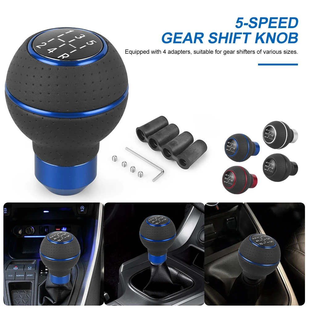 5-speed Car Gear Shift Knob for Manual Transmission Leather Automatic Gear Shifter Knob Replacement with M8 M10 M11 M12 Adpater
5-speed Car Gear Shift Knob for Manual Transmission Leather Automatic Gear Shifter Knob Replacement with M8 M10 M11 M12 Adpater