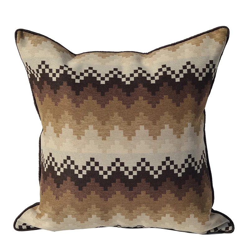Home Decor Counch Cushion Cover Decorative Pillow Case Modern Simple Brown Classical Geometric Wave Sofa Chair Coussin
Home Decor Counch Cushion Cover Decorative Pillow Case Modern Simple Brown Classical Geometric Wave Sofa Chair Coussin
