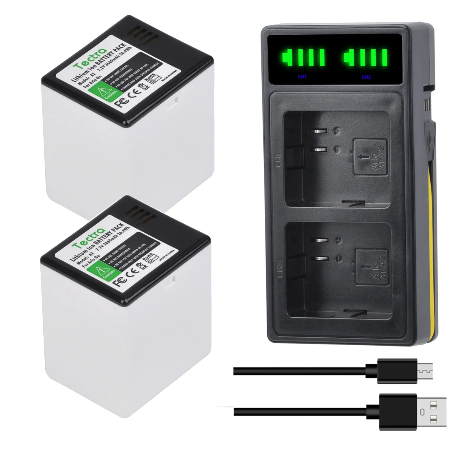Tectra 3660mAh A2 Battery Li-ion Battery+LED USB Charger with Built-in Charging Cable for Arlo Go/Arlo Go 2 Battery
Tectra 3660mAh A2 Battery Li-ion Battery+LED USB Charger with Built-in Charging Cable for Arlo Go/Arlo Go 2 Battery