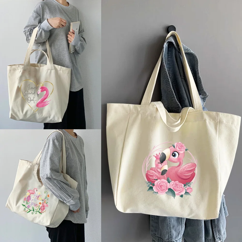 Foldable Reusable Women Shopping Bags Casual Student Canvas Tote Bags Shopper Bags 2022 Flamingo Pattern Print Shoulder Bag
Foldable Reusable Women Shopping Bags Casual Student Canvas Tote Bags Shopper Bags 2022 Flamingo Pattern Print Shoulder Bag