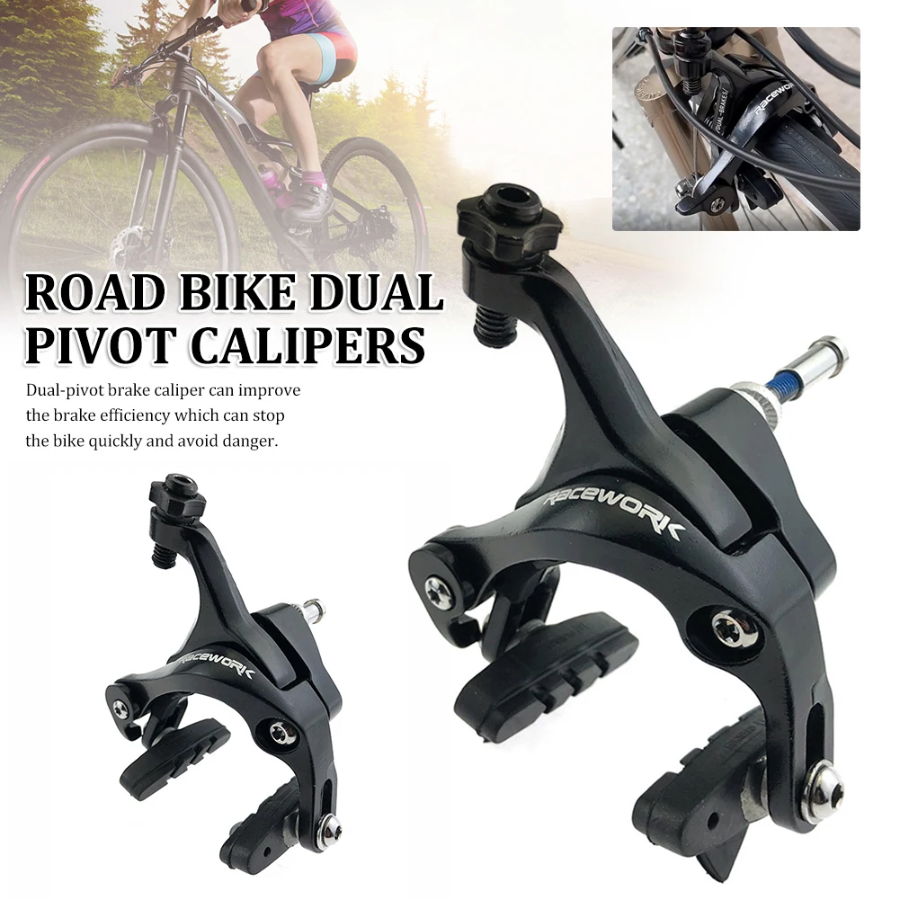 55mm Brake Pads Road Bike Double Pivot Brake Caliper Bicycle Aluminum Side Pull Caliper Front And Rear With Brake Pads
55mm Brake Pads Road Bike Double Pivot Brake Caliper Bicycle Aluminum Side Pull Caliper Front And Rear With Brake Pads