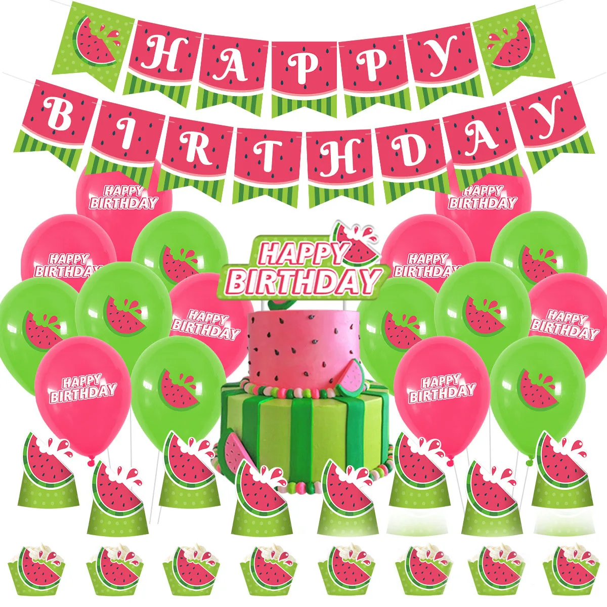 JOYMEMO Summer Watermelon Theme Party Decoration Latex Balloon Arch Set HAPPY BIRTHDAY Banner Toppers Birthday Party Supplies
JOYMEMO Summer Watermelon Theme Party Decoration Latex Balloon Arch Set HAPPY BIRTHDAY Banner Toppers Birthday Party Supplies