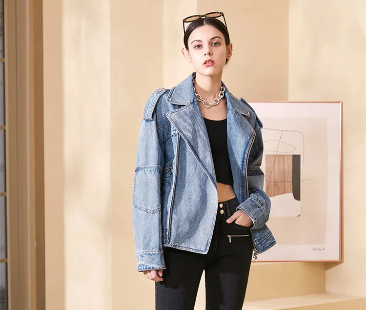Guesod Women Denim Coat Short Denim Outerwear Female Spring Autumn Designer 2022 Korean Loose Plus Size HK Top New
Guesod Women Denim Coat Short Denim Outerwear Female Spring Autumn Designer 2022 Korean Loose Plus Size HK Top New