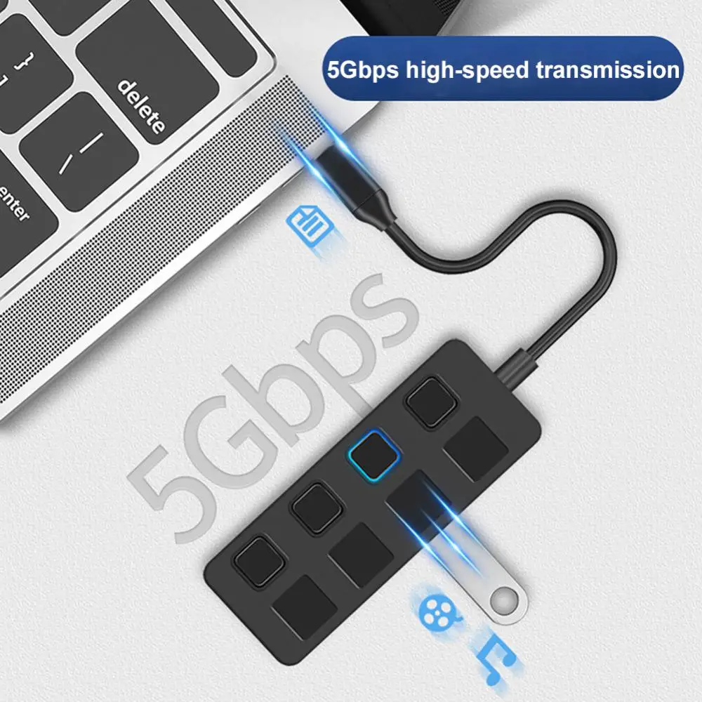 Stable High Speed Usb-c 3.0 Hub Multi-splitter Adapter With Led Power Indicator Multiple Expander For Mouse Keyboard Disk 4 Port
Stable High Speed Usb-c 3.0 Hub Multi-splitter Adapter With Led Power Indicator Multiple Expander For Mouse Keyboard Disk 4 Port