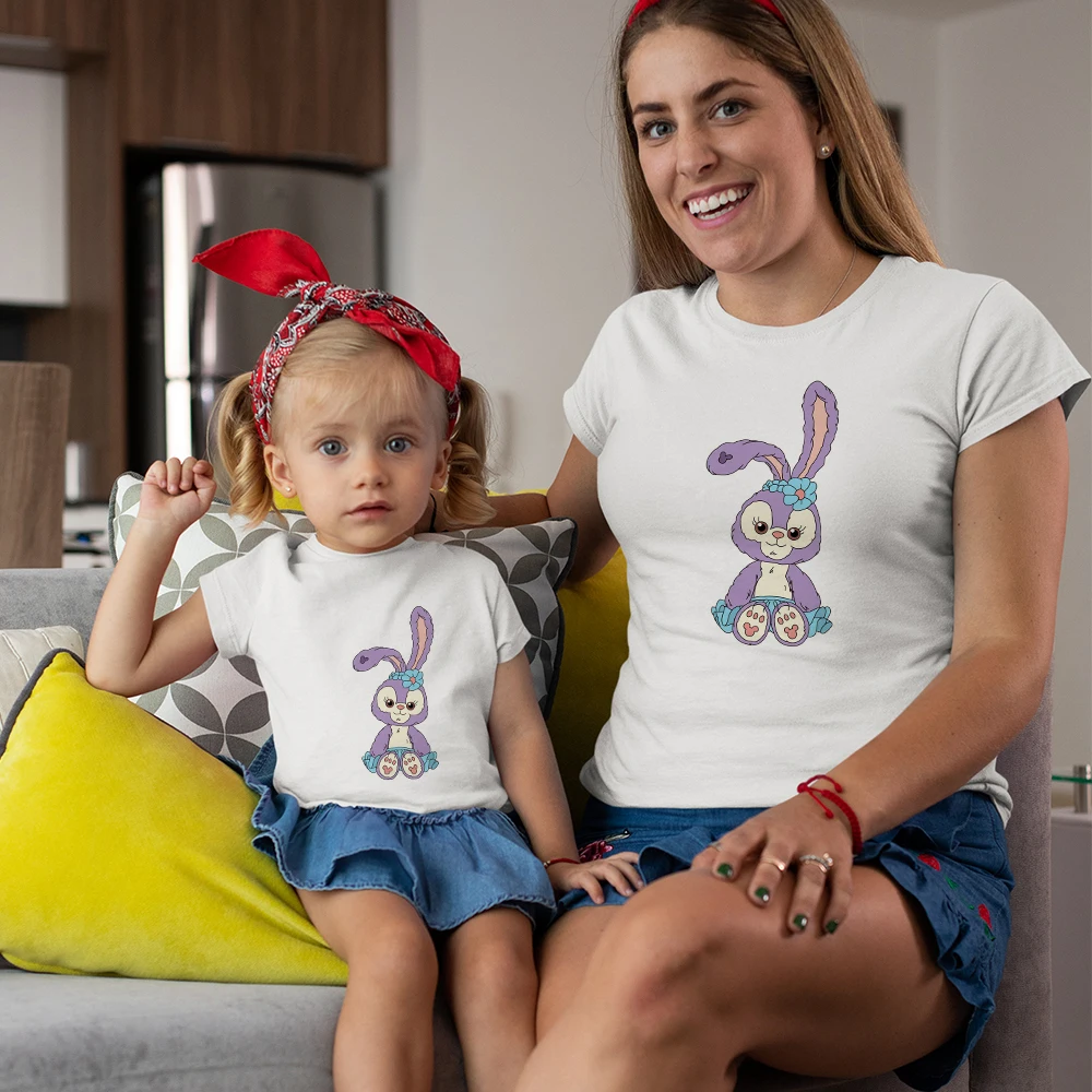 Disney Cute Bunny StellaLou Girls Clothes Kids Baby Tops Pink Family Matching Outfits Summer Basic Casual Mom Daughter T-shirt
Disney Cute Bunny StellaLou Girls Clothes Kids Baby Tops Pink Family Matching Outfits Summer Basic Casual Mom Daughter T-shirt