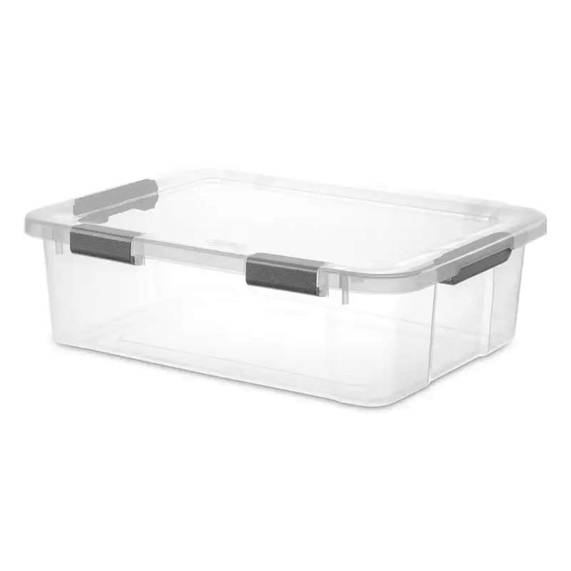 Beautiful Gray Plastic Qt. HingeLID Storage Box Set of 6 - Sturdy and Durable Design for Home Organization.
Beautiful Gray Plastic Qt. HingeLID Storage Box Set of 6 - Sturdy and Durable Design for Home Organization.
