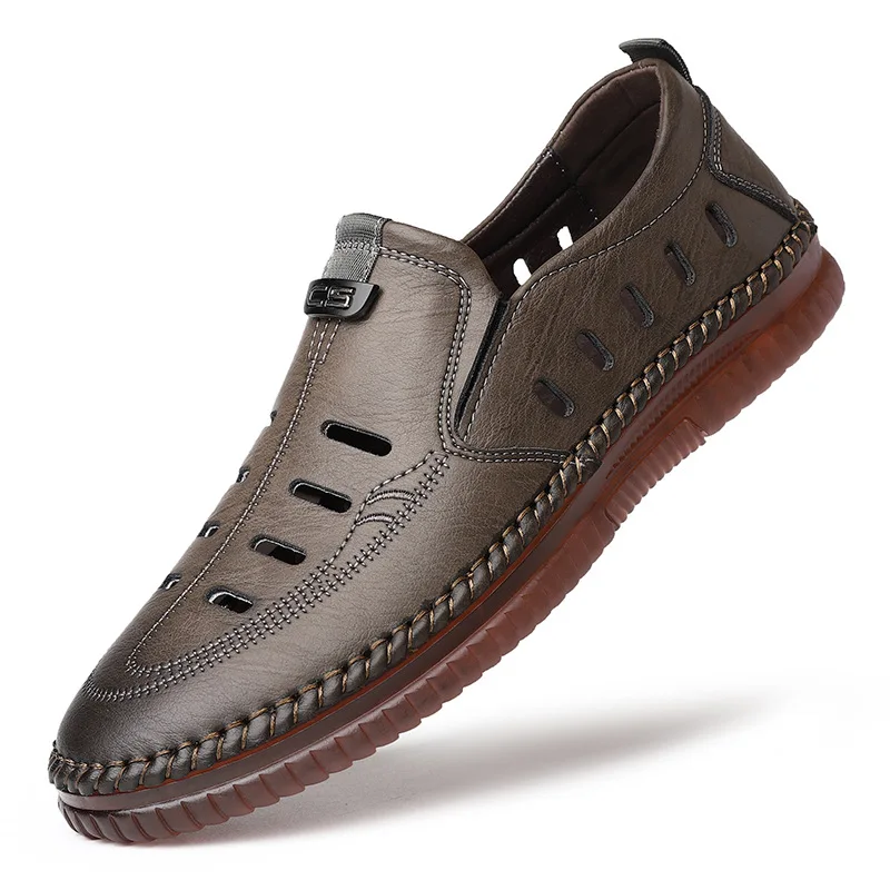 2023 Summer Soft Leather Shoes for Men Hollow Out Tendon Bottom Breathable Sandals Men Fashion Casual Designer Shoes Male
2023 Summer Soft Leather Shoes for Men Hollow Out Tendon Bottom Breathable Sandals Men Fashion Casual Designer Shoes Male