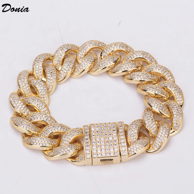 Donia Jewelry Fashion Hot Sale Europe and America Hiphop Hip Hop Bracelet Micro Inlaid AAA Zircon Men's Bracelet Cuban Chain
Donia Jewelry Fashion Hot Sale Europe and America Hiphop Hip Hop Bracelet Micro Inlaid AAA Zircon Men's Bracelet Cuban Chain