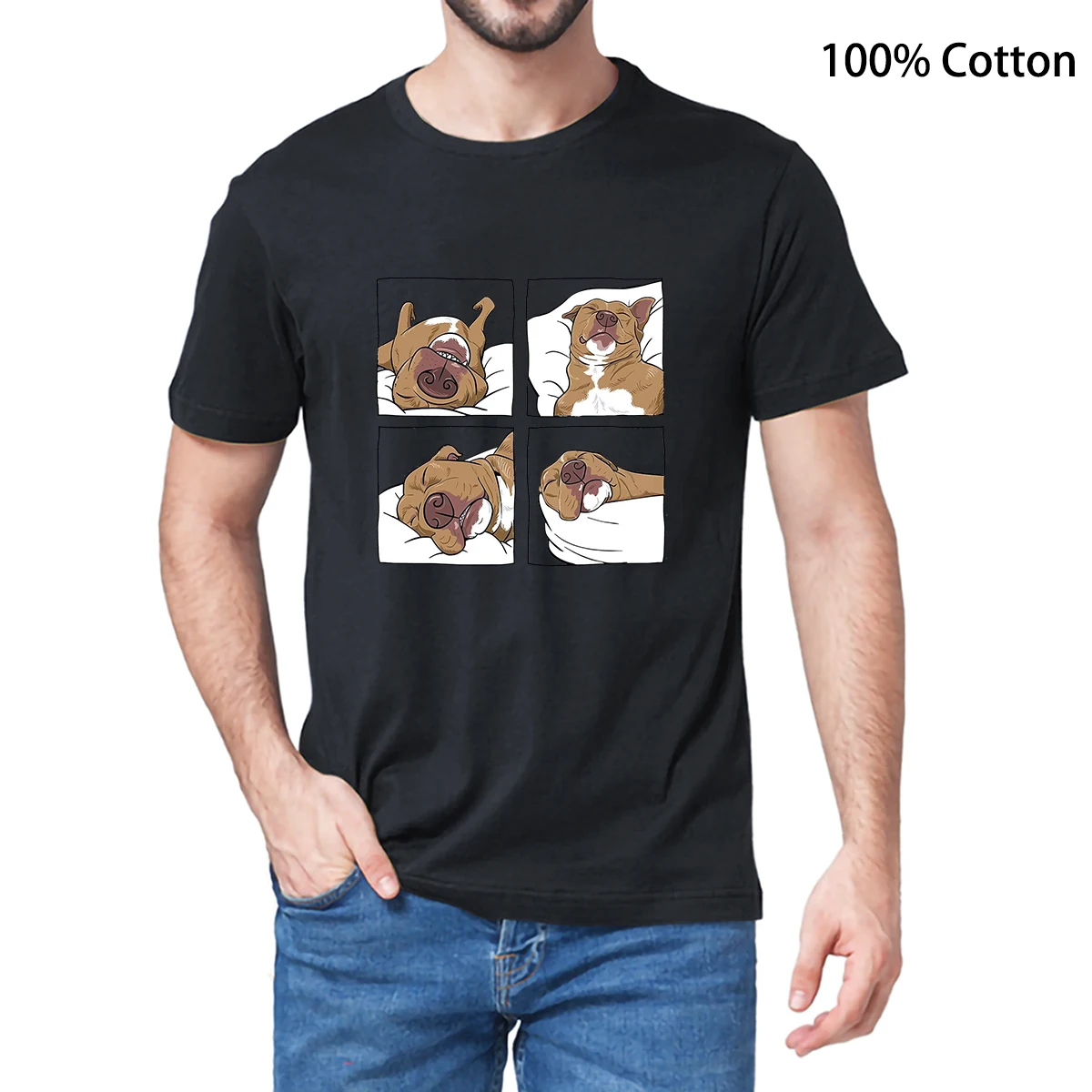 Unisex 100% Cotton Funny Pitbull Lazy Gift For Dog Love Funny Men's Novelty T-Shirt Women Casual Harajuku Breathable Soft Tee
Unisex 100% Cotton Funny Pitbull Lazy Gift For Dog Love Funny Men's Novelty T-Shirt Women Casual Harajuku Breathable Soft Tee