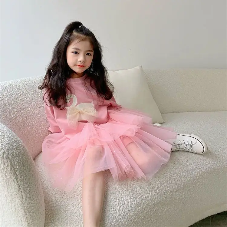 Kids Clothes Girl Dress Baby 2022 New Spring Dress Children Pink Princess Dress White Swan Mesh Cake Lovely Knee-Length Skirt
Kids Clothes Girl Dress Baby 2022 New Spring Dress Children Pink Princess Dress White Swan Mesh Cake Lovely Knee-Length Skirt