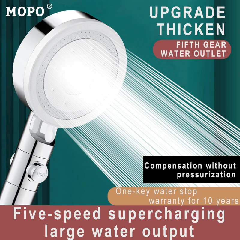 6 Modes Adjustable High Pressure Shower Head Bathroom Filter Chuveiro One-key Stop Water Toothbrushes Heads Bathroom Accessories
6 Modes Adjustable High Pressure Shower Head Bathroom Filter Chuveiro One-key Stop Water Toothbrushes Heads Bathroom Accessories