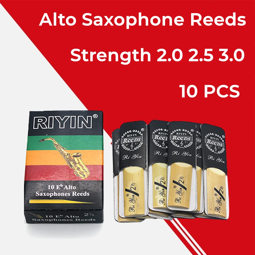 10 Pack Eb Alto Sax Saxophone Reeds Strength 2.0 /2.5 /3.0 Saxophone Reed Woodwind Instrument Parts Accessories
10 Pack Eb Alto Sax Saxophone Reeds Strength 2.0 /2.5 /3.0 Saxophone Reed Woodwind Instrument Parts Accessories
