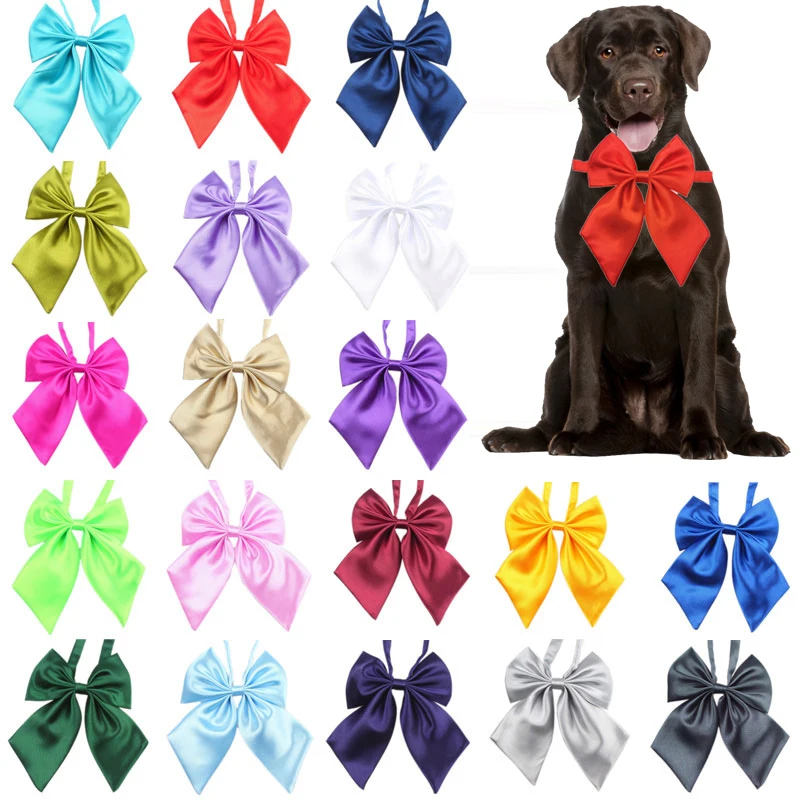 

50/100pcs New Fashion Pet Dog Bow Tie Necktie Cute Bowknot Collars Pet Colorful hair style Pet tie for Small Middle Big Dog