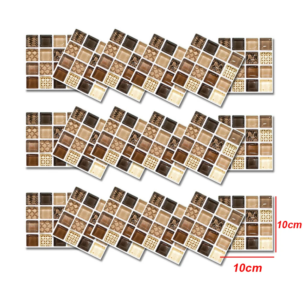 18pcs Self Adhesive Tile Wall Stickers 10x10cm Simulation Mosaic Tile Wall Mounted Stickers Home Walls Waterproof Decoration
18pcs Self Adhesive Tile Wall Stickers 10x10cm Simulation Mosaic Tile Wall Mounted Stickers Home Walls Waterproof Decoration