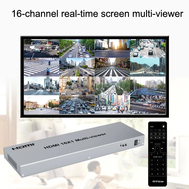 16x1 HDMI Multi-viewer 4 8 16 Channel Screen Splitter Video Multiplexer 16 In 1 Out 1080p for Camera Notebook PC To TV Monitor
16x1 HDMI Multi-viewer 4 8 16 Channel Screen Splitter Video Multiplexer 16 In 1 Out 1080p for Camera Notebook PC To TV Monitor