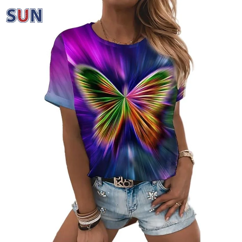 Ladies Summer Novelty Elephant Art Butterfly 3D Printing Round Neck T-Shirt Harajuku Short Sleeve Casual Fashion Loose Oversized
Ladies Summer Novelty Elephant Art Butterfly 3D Printing Round Neck T-Shirt Harajuku Short Sleeve Casual Fashion Loose Oversized