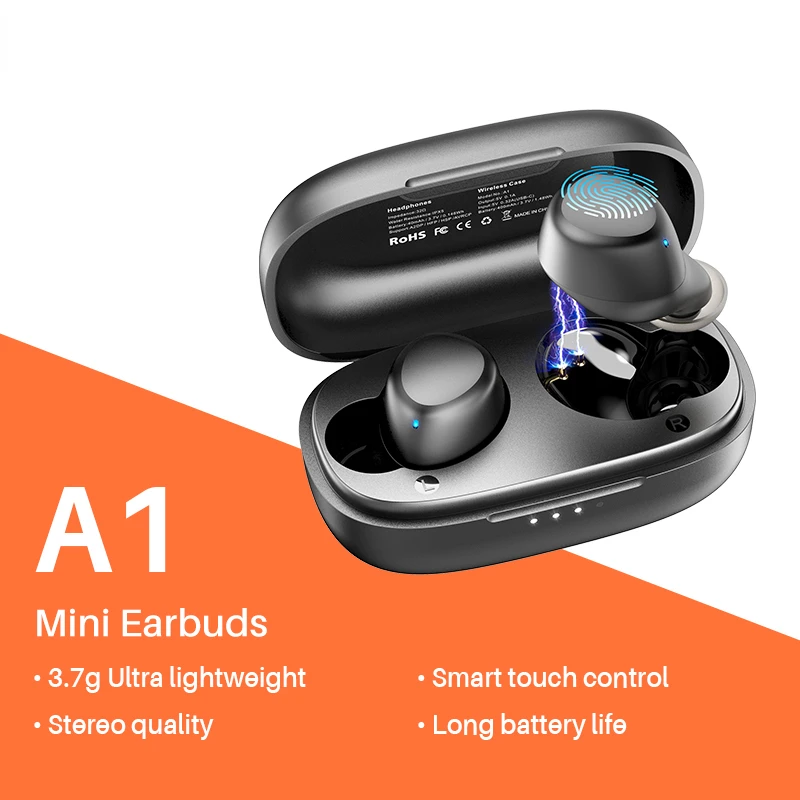 TOZO A1 Mini Wireless Earbuds Bluetooth 5.3 Headphones Immersive Sound Long Distance Connection Headset, Ultra Lightweight,Black
TOZO A1 Mini Wireless Earbuds Bluetooth 5.3 Headphones Immersive Sound Long Distance Connection Headset, Ultra Lightweight,Black