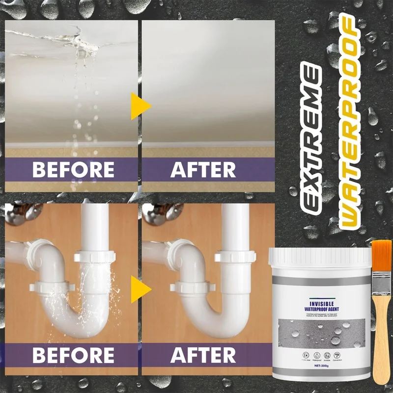 Transparent Sealant Waterproof Glue With Brush Exterior Wall Bathroom Toilet Floor Tile Waterproof Anti-Leaking Repair Paste 30g
Transparent Sealant Waterproof Glue With Brush Exterior Wall Bathroom Toilet Floor Tile Waterproof Anti-Leaking Repair Paste 30g