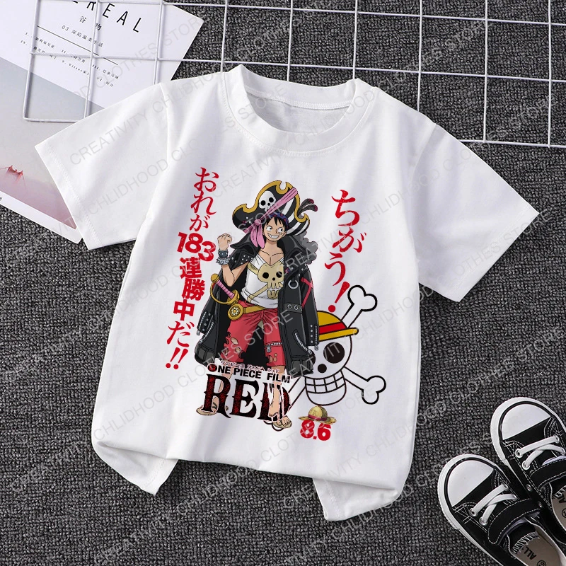 ONE PIECE FILM RED Children T-Shirt Luffy Zoro Clothes Kid Kawaii Anime Manga Cartoons Boy Girl T Shirts Harajuku Casual Top Tee
ONE PIECE FILM RED Children T-Shirt Luffy Zoro Clothes Kid Kawaii Anime Manga Cartoons Boy Girl T Shirts Harajuku Casual Top Tee
