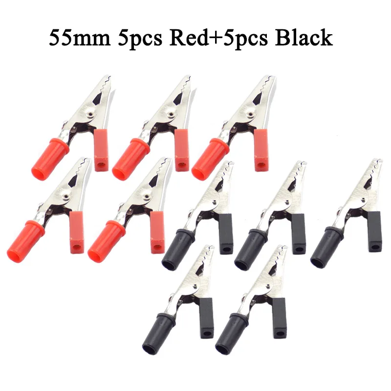 10pcs 55mm 5A Plastic Handle Alligator clips Crocodile Test Connector Test Probe Metal Clips Electrical DIY Tools
10pcs 55mm 5A Plastic Handle Alligator clips Crocodile Test Connector Test Probe Metal Clips Electrical DIY Tools