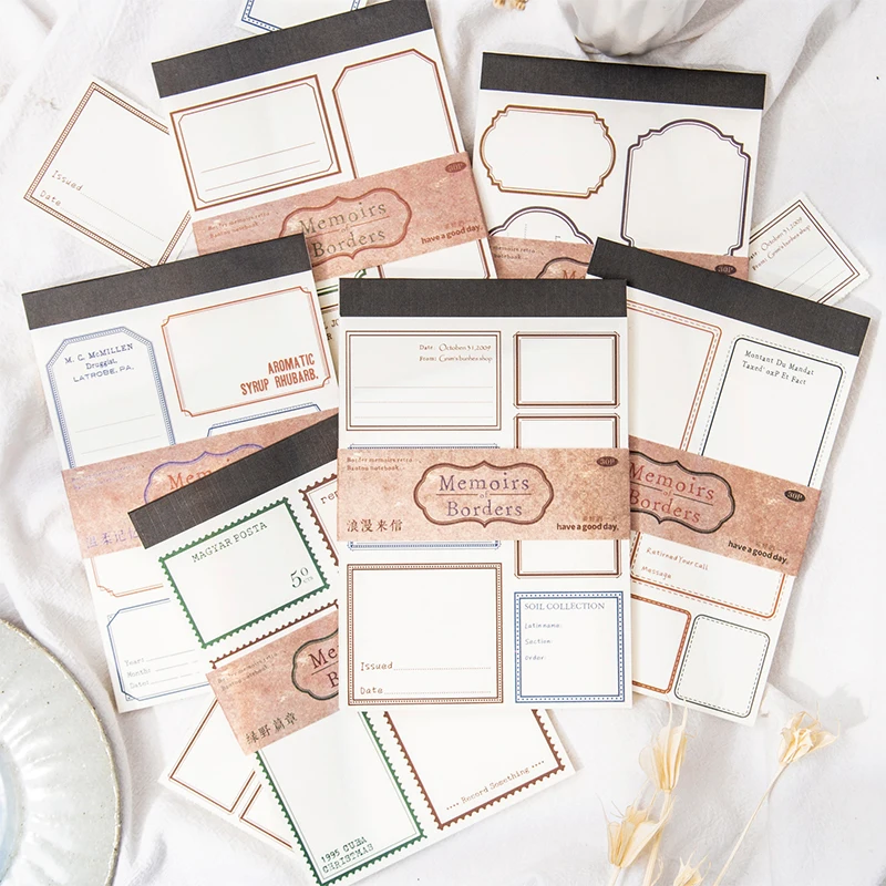 30Pcs Memo Pad Retro Minimalist Border Notebooks Writing Decoration Backing Pads Notebooks Supplies Scrapbooking 17*10CM
30Pcs Memo Pad Retro Minimalist Border Notebooks Writing Decoration Backing Pads Notebooks Supplies Scrapbooking 17*10CM