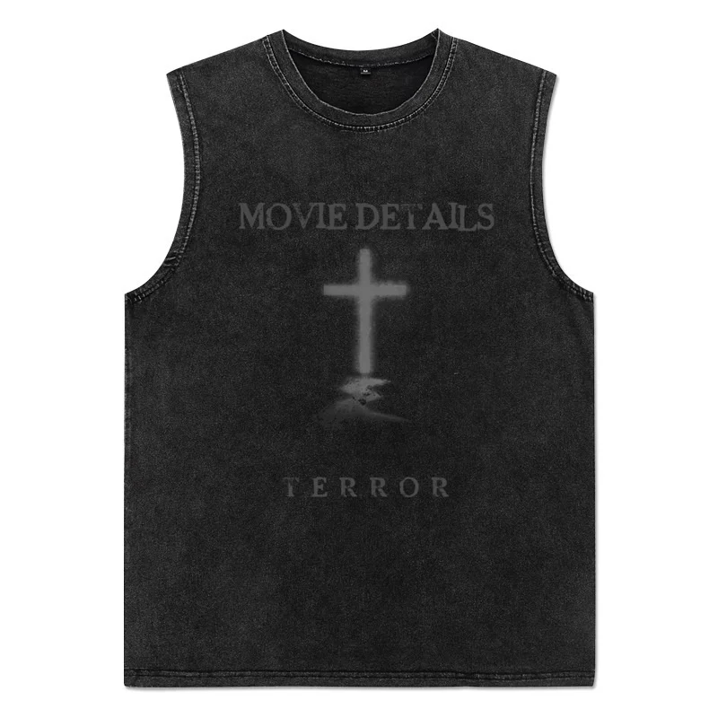Tank Top Men's Gothic Punk Letter Cross Print Vest Couple High Street Ins American Wash Black Pure Cotton Sleeveless T-shirt
Tank Top Men's Gothic Punk Letter Cross Print Vest Couple High Street Ins American Wash Black Pure Cotton Sleeveless T-shirt