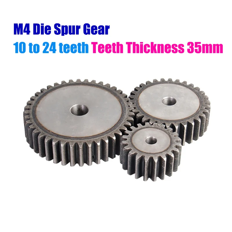 4 Mod Spur Gear 10/11/12/13/14/15/16/17/18/19/20/23/24 Teeth Thickness 35mm 4M 45# Carbon Steel Transmission Pinion Gear 1 PCS
4 Mod Spur Gear 10/11/12/13/14/15/16/17/18/19/20/23/24 Teeth Thickness 35mm 4M 45# Carbon Steel Transmission Pinion Gear 1 PCS