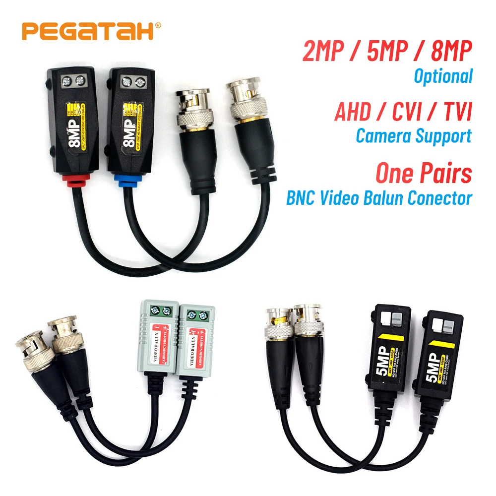 Video Balun HD 8MP 1080P Transmission Twisted Pair Transmitter CCTV Cable for Security Product AHD/CVI/TVI Video Signal
Video Balun HD 8MP 1080P Transmission Twisted Pair Transmitter CCTV Cable for Security Product AHD/CVI/TVI Video Signal