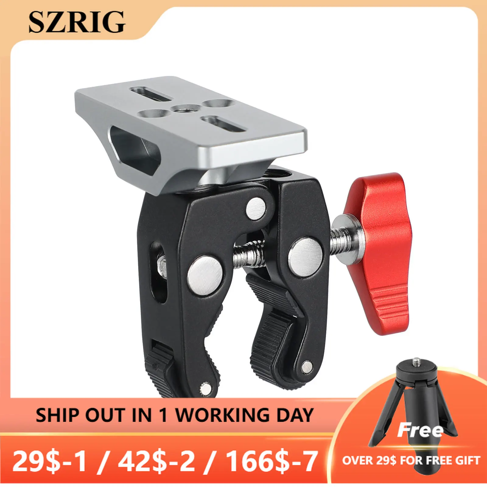 SZRIG Universal Super Crab Clamp + Micro Signal Converter HDMI To SDI 3G Extension Support For BlackMagic
SZRIG Universal Super Crab Clamp + Micro Signal Converter HDMI To SDI 3G Extension Support For BlackMagic